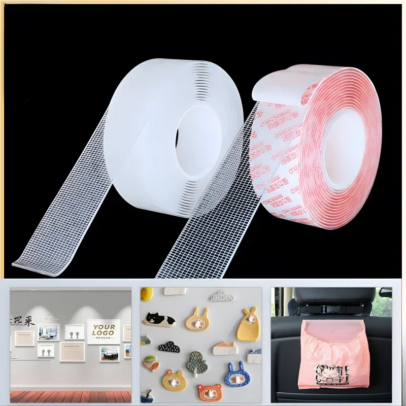 1/3m Ultra-strong Double-sided Adhesive Nano Tape Clear Removable Waterproof Extra Strong Sticky Strip Heavy-duty Two Side Tape