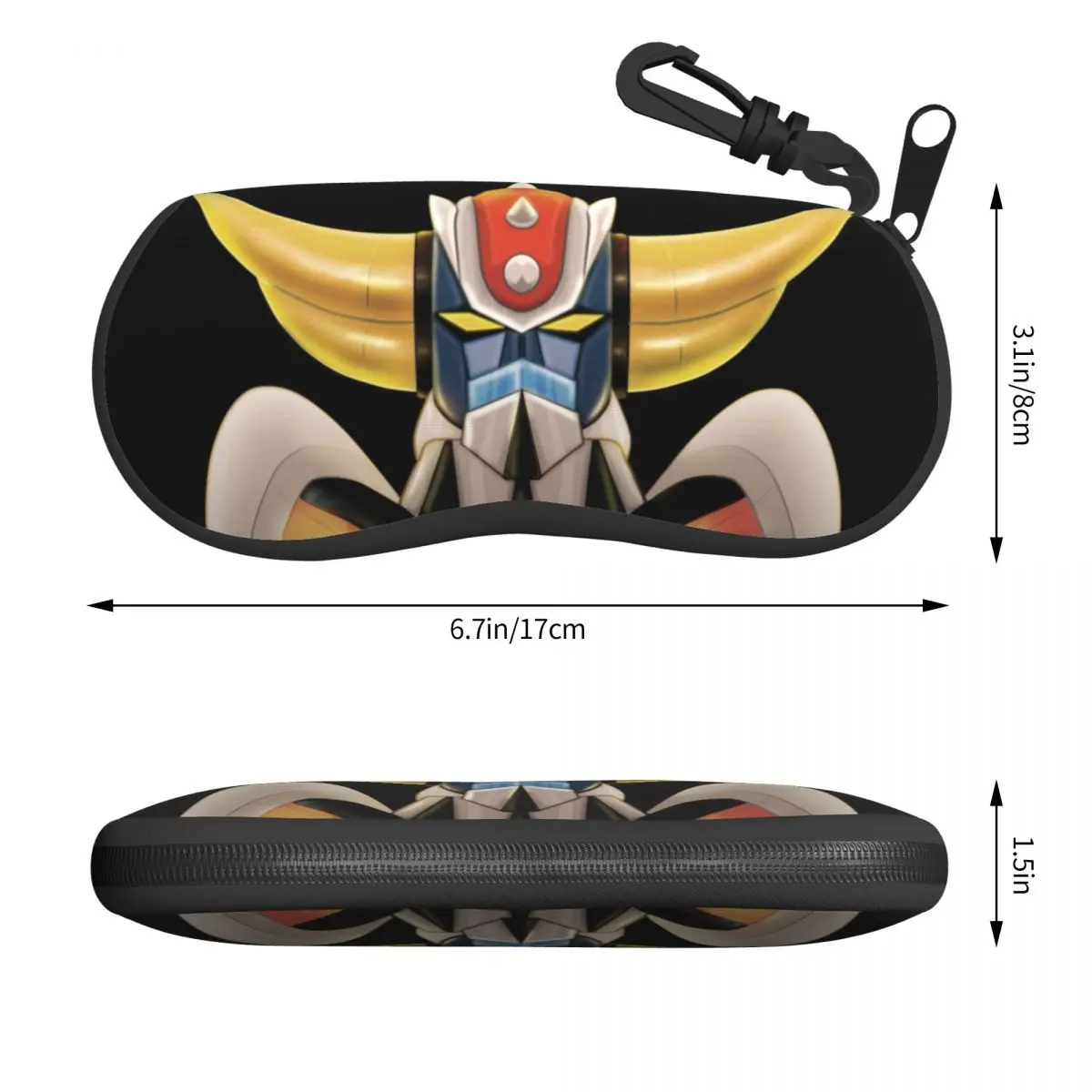 UFO Robot Grendizer Goldorak Sunglasses Soft Case Neoprene Zipper Mazinger Z Shell Eyeglass Case Protective Box For Glasses