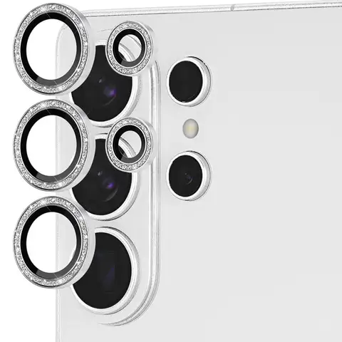 Bling Glitter Camera Lens Protector For Samsung Galaxy S25 S24 Plus S25 Ultra S26Ultra Metal Ring Lens Cover Accessories
