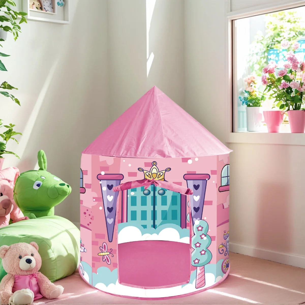 Yurta divertente per bambini, tenda da gioco finta, casetta giocattolo portatile da esterno, castello giocattolo da spiaggia, grandi regali natalizi per ragazzi e ragazze, regali di Natale e Halloween