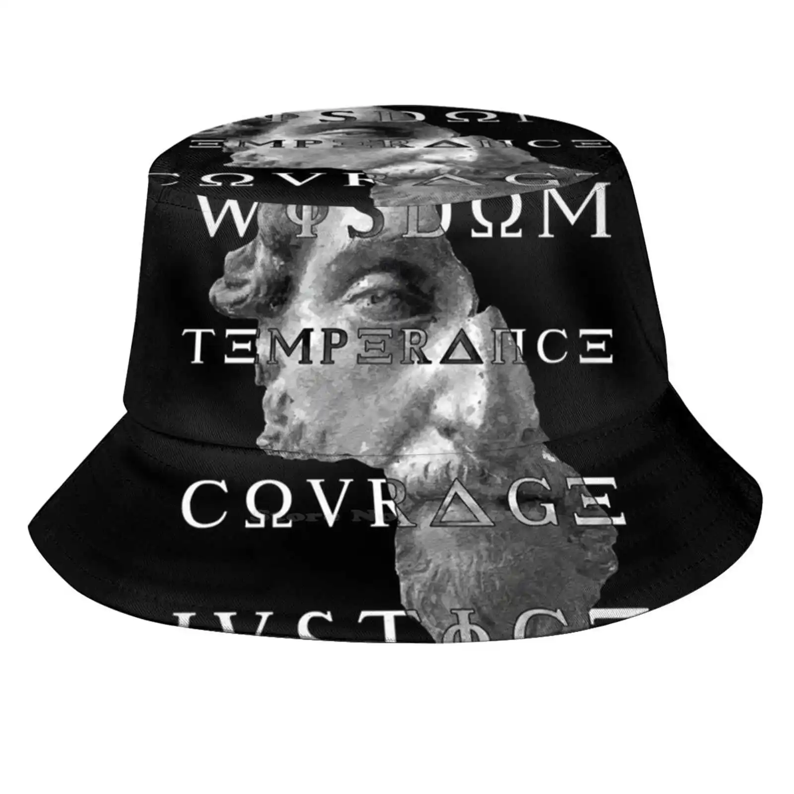 Marcus Virtues Of Stoicism Wisdom Courage Temperance Justice Unisex Fisherman Hats Cap Temperance Justice Courage 4 Virutues