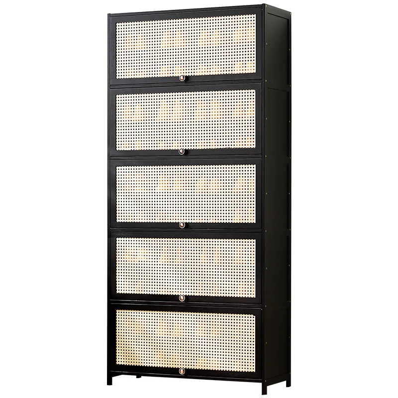 High Vertical Entry Door Shoe Cabinet Integrated Corridor Multi-Layer Narrow Household Rack for Entryway Storage