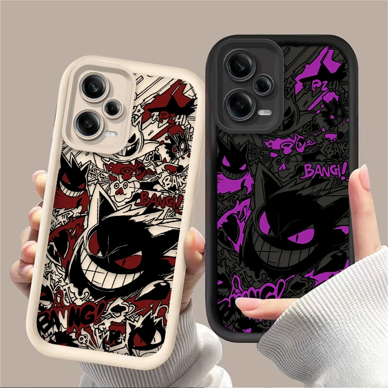Funda de dibujos animados de Gengar P-Pokemon para Xiaomi Redmi Note 13 14 14S 12 11 Pro Plus 5G 12S 11S 10S 10 9 Redmi 14C 13C 12C 12 4G