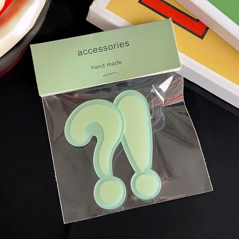 Exquisite Funny Question Mark Hair Clip Creative Hairpin Exclamation Mark Barrettes Acrylic Sweet Girls