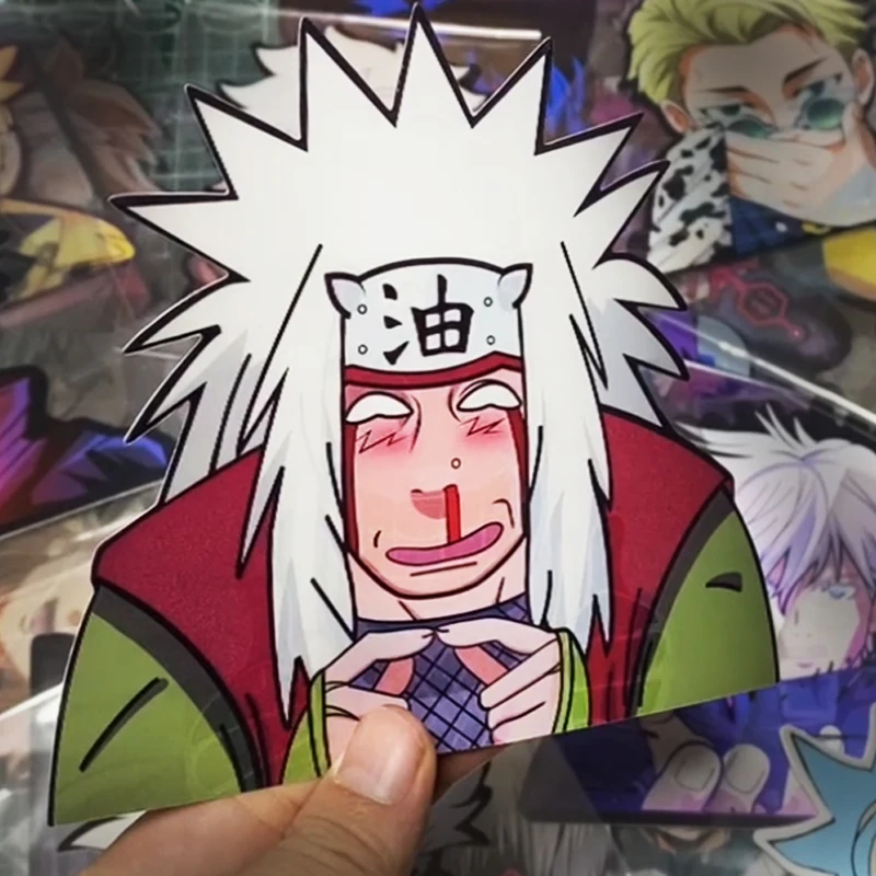 NARUTO Jiraiya Anime Motion Sticker Waterproof Decals for Cars,Laptop,Refrigerator,Suitcase,Window,Skateboard,Wall,Etc Toy Gift