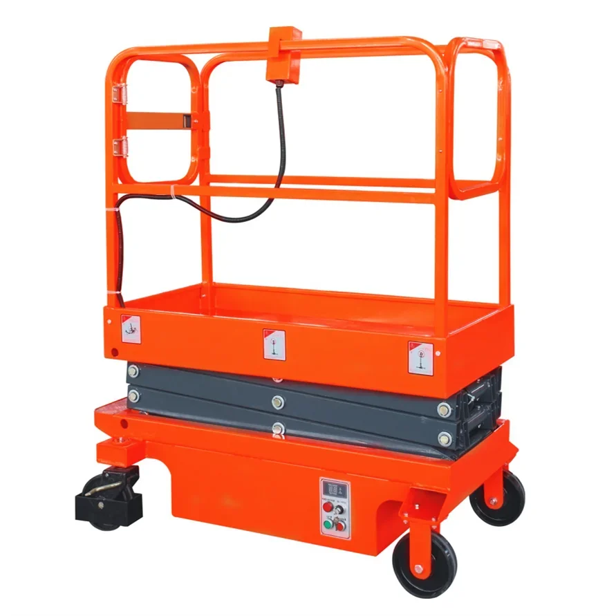 Promotion Electric Lifter  Movable Scissors Lift Mobile Aerial Working Platform For Cleaning Construction Tools and Gardening