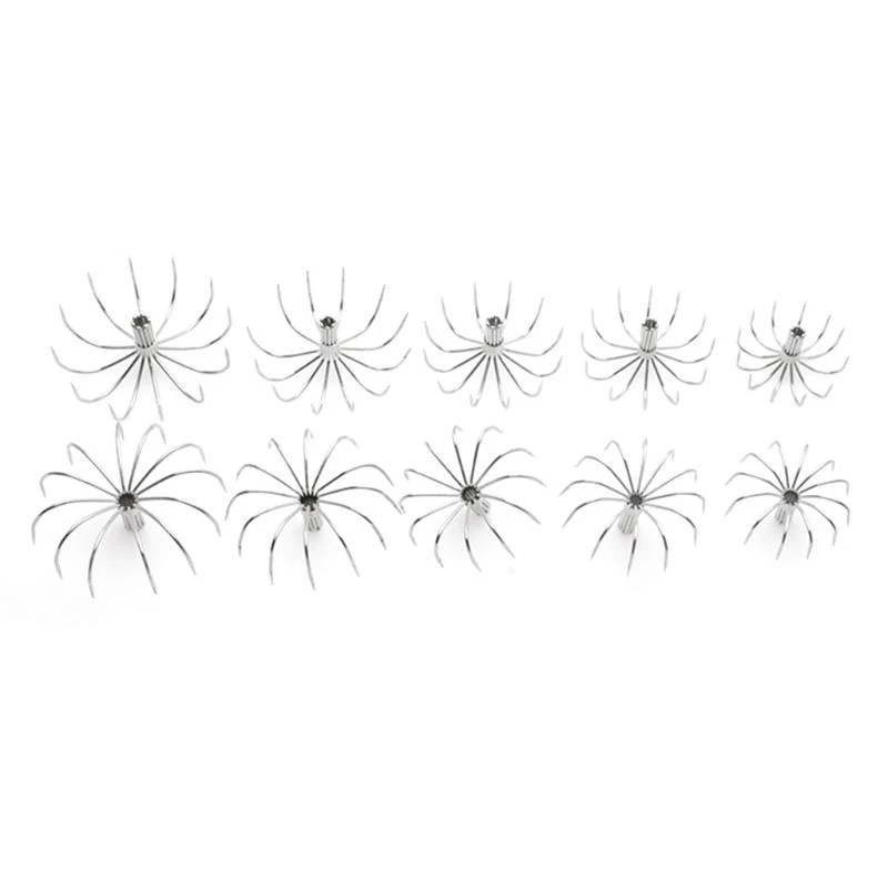 

10Pcs Stainsless Steels Squid Hook Sea Fishings Fishes Hook Squid Jig Fishings Baits Hook Barbed Umbrellas Fishings Hook