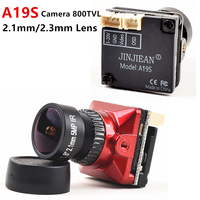 JINJIEAN MINI A19S 800TVL 1/1.8'' Starlight Level Sensor OSD FPV Camera NTSC/PAL Switchable 2.1mm / 2.3mm Lens FPV Camera