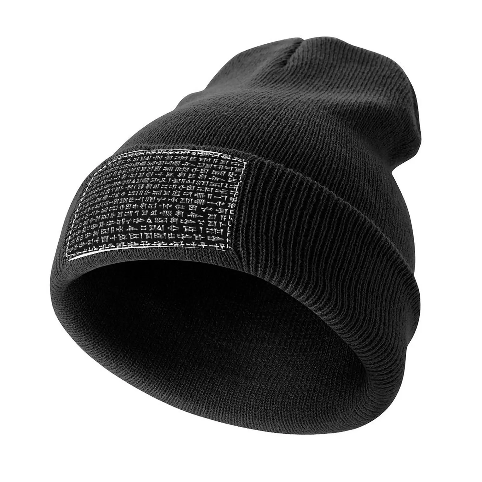 

Cuneiform Script from Cyrus cylinder Knitted Cap Luxury Hat Anime Woman Men's