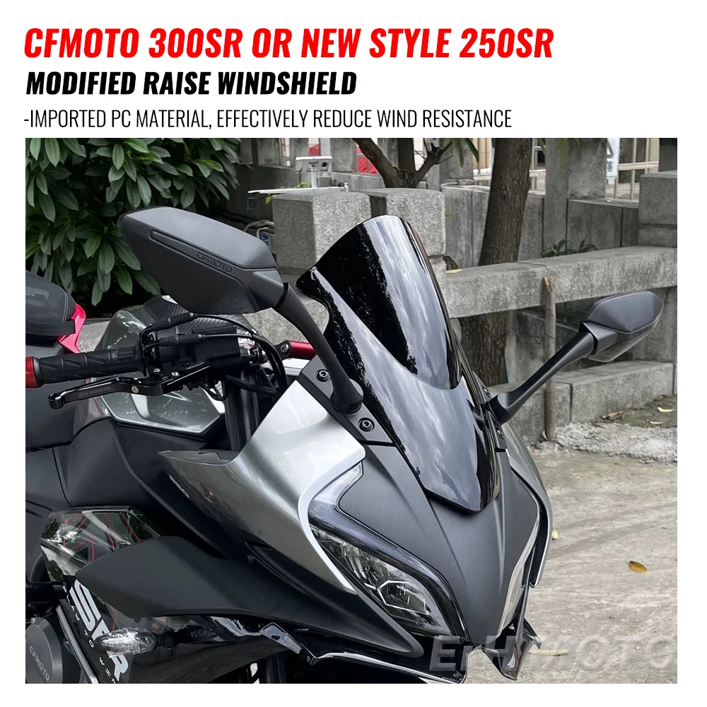 

FOR CFMOTO 300SR 250SRS 300 SR 250 SRS Modified Competitive Windshield Modify Accessories Windscreen Cover Wind Shield