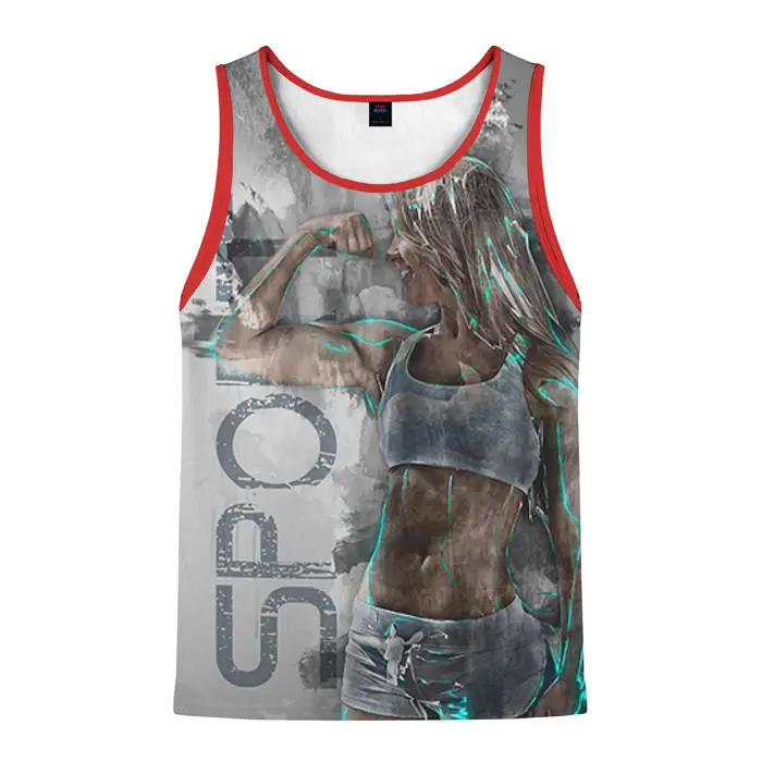 Summer Gym Tough Guy Style Muscles Tank Tops 3D Print Men/Women Fashion Sport Sleeveless Top Oversized Outdoor Man Clothing Vest