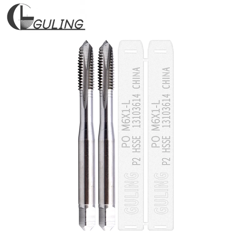 GULING HSSE-M35 JIS Standard Left Hand Spiral Pointed Tap M2 M2.5 M3 M3.5 M4 M5 M6 M8 M10 M12 Machine Screw Thread Taps