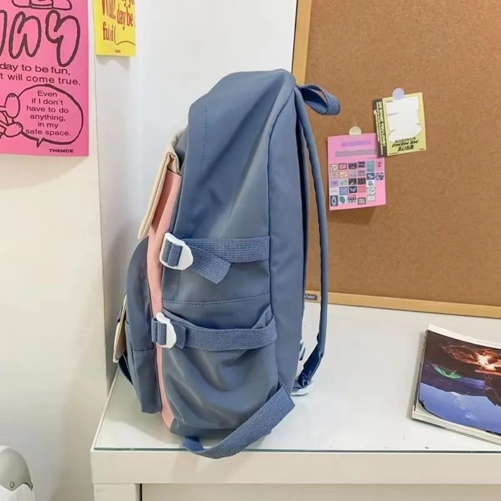 

Fashion Nylon Backpack Large Capacity Breathable School Bag Multifunction Korean Color College Backpack College