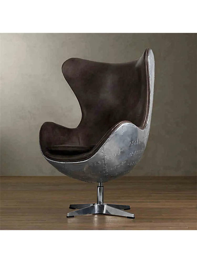 Egg shell rotating office computer personalized creative aluminum leisure recliner