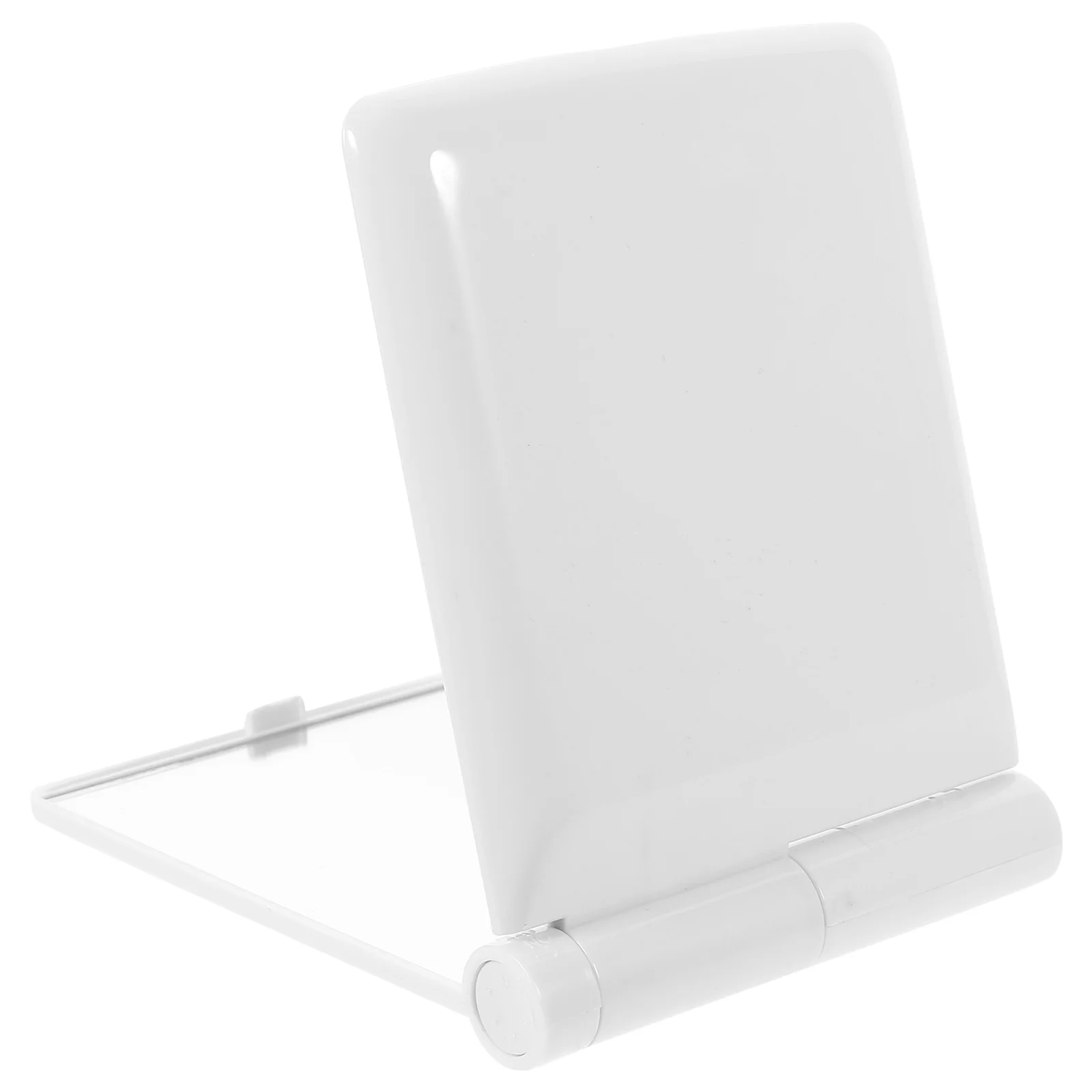 

Portable LED White Plastic Vanities Travel Touch Folding Screen Makeup Mirror Plastic Mirror Touch Screen