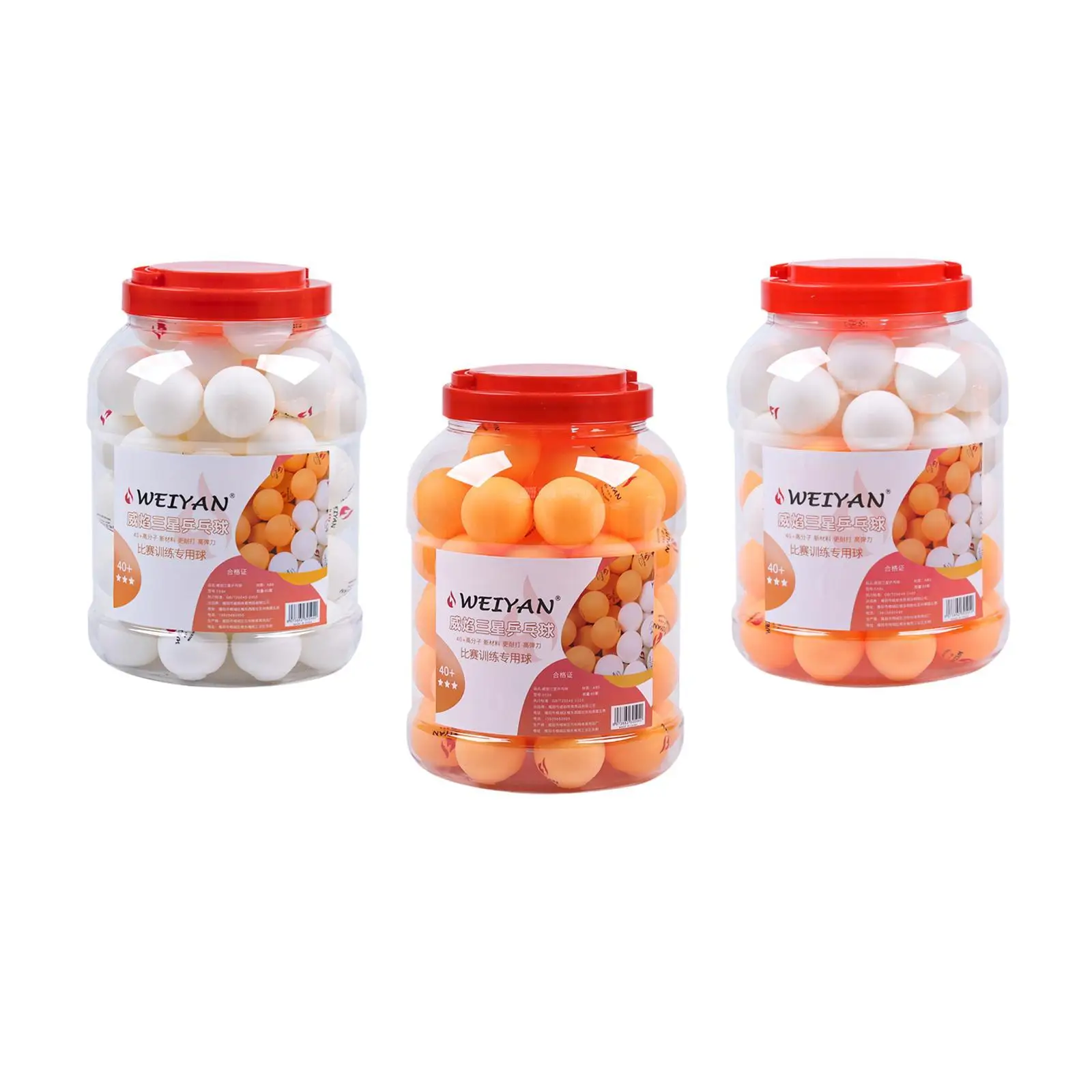 Professional Ping Pong Balls 40mm ABS Consistent Spin Table Tennis Practice Balls for Multi Ball Drills