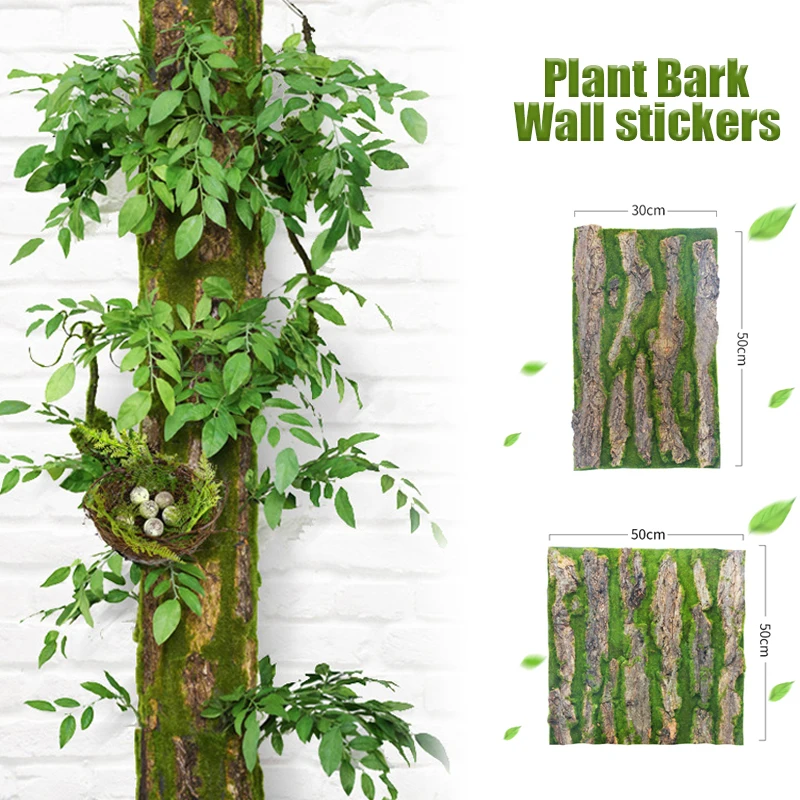 Diy Wall Decoration Green Plant Bark Artificial Bark Interior Balconies Landscaped with Fake Bark Pipes Shielded Pillar Cover