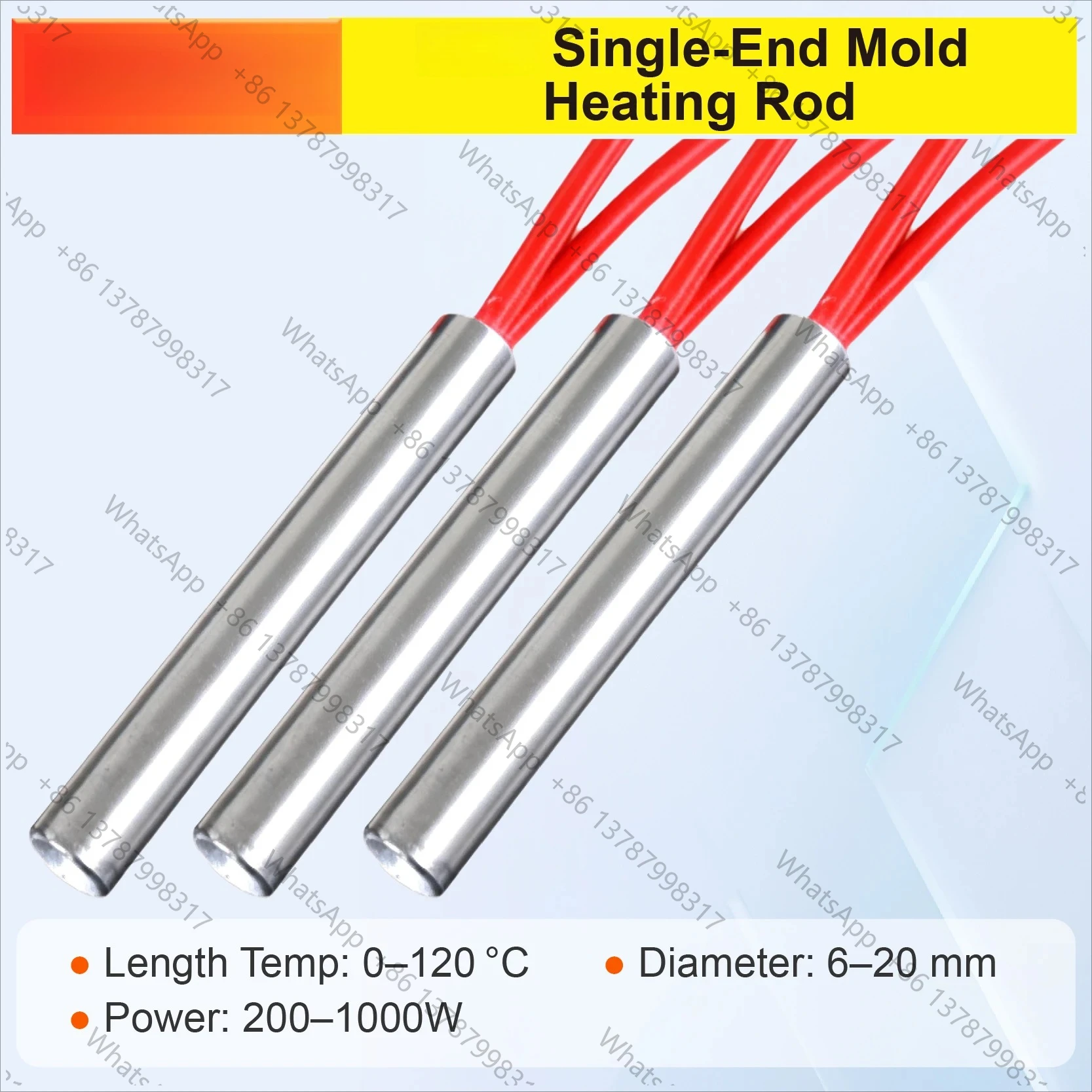220V Cartridge Heater 200‑1000W Stainless Steel Heating Rod 0‑120℃ Industrial Element for Oven Mould Packaging Machine Use