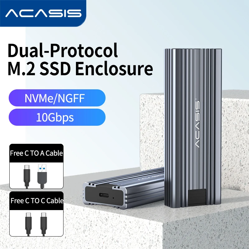 ACASIS SSD Case Type C 3.1 10Gbps PCIe GEN2 SSD Enclosure SATA&NGFF Enclosure M.2 SATA NGFF Solid State Drive Case