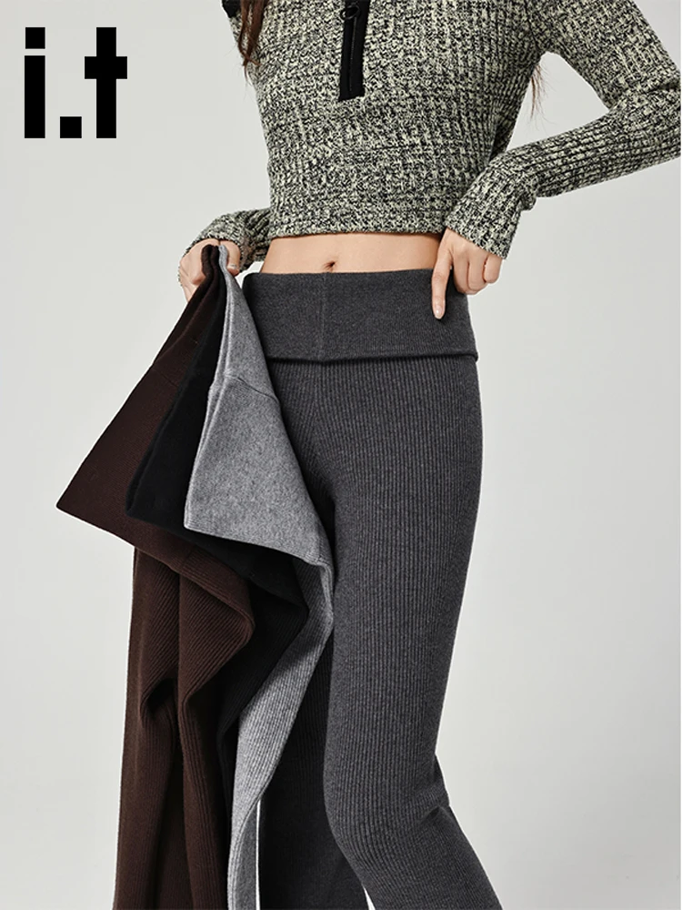 Bla عالية الخصر محبوك اليوغا السراويل النسائية الخريف الشتاء التخسيس جرس بوت مرونة سراويل تقليدية طماق Faionable