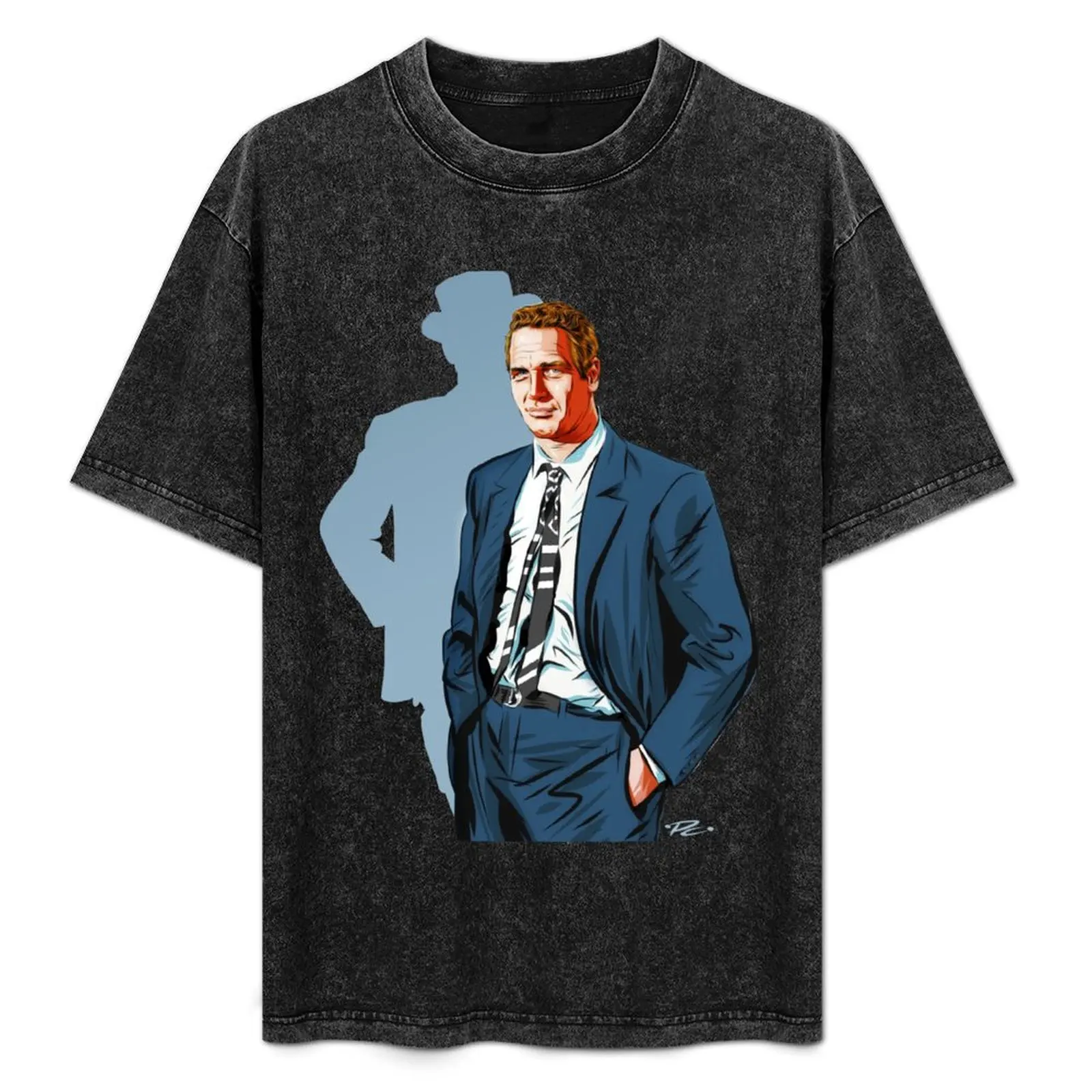 

Paul Newman - An illustration by Paul Cemmick T-Shirt graphics oversize t-shirts man mens vintage t shirts