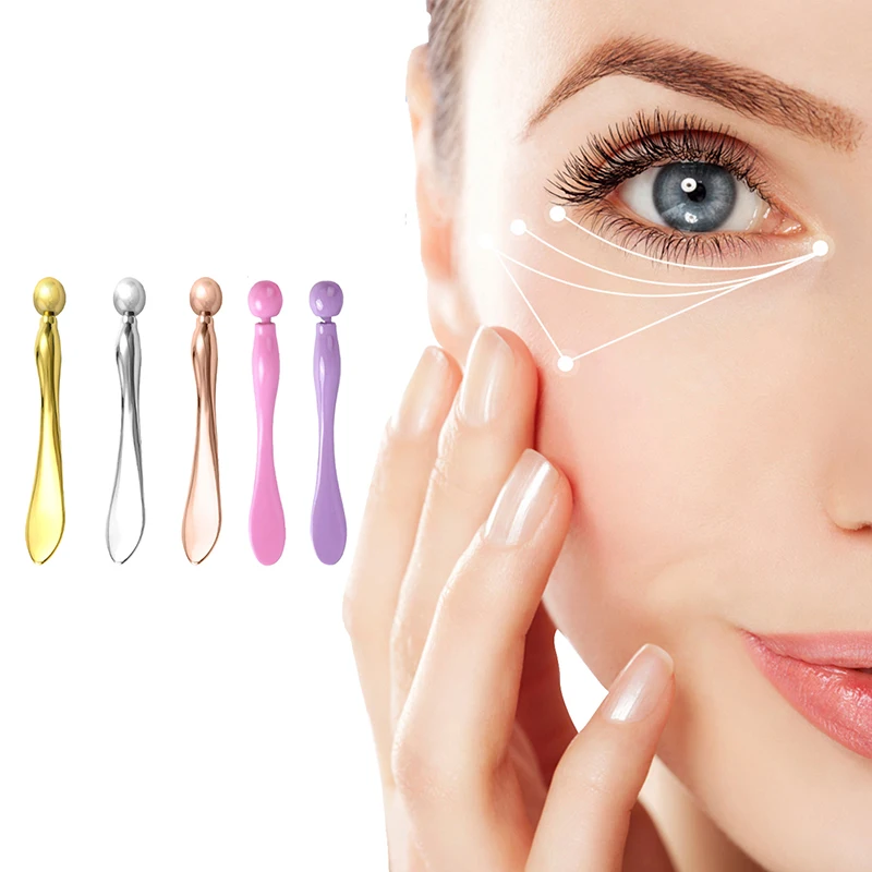 금속 아이 크림 어플리케이터 얼굴 마사지 스틱, 주름 방지 마스크, 믹싱 주걱, 스쿱 눈 마사지, 뷰티 페이셜 케어 도구
