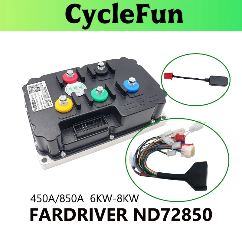 FarDriver ND72850 قابل للبرمجة 6KW-8KW BLDC موجة جيبية تحكم 72 فولت 450A للدراجات النارية الكهربائية الترابية دراجة سكوتر الملحقات