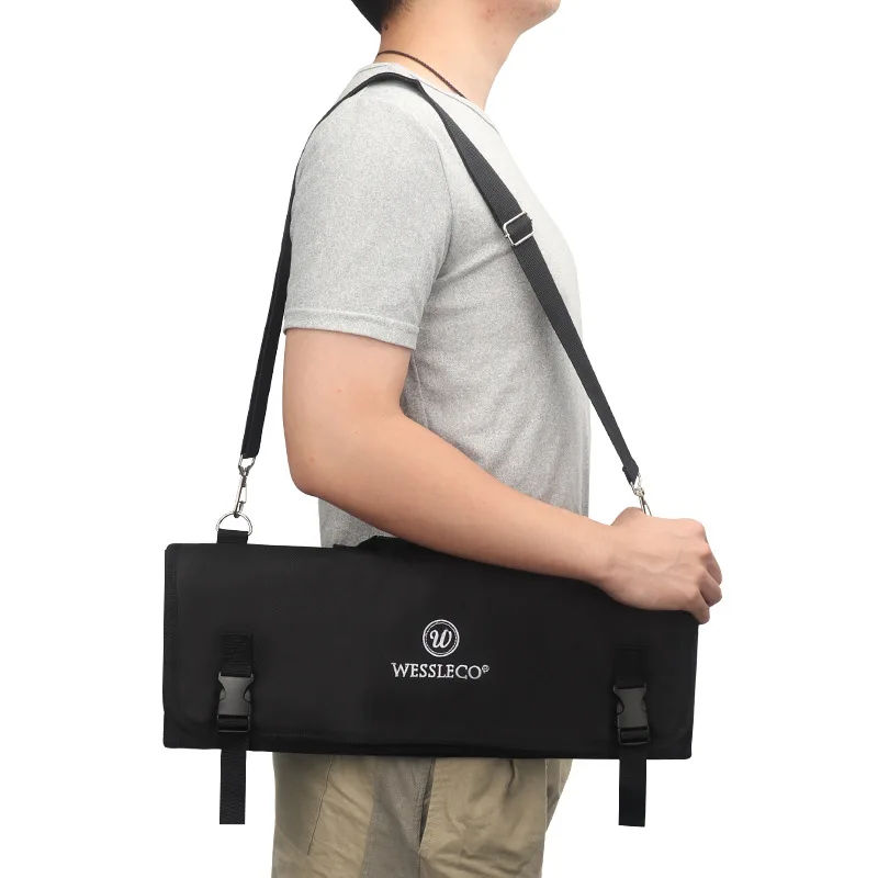 WESSLECO Chef Knife Bag Oxford Cloth Storage Organizer Holder for Travel Carry Case