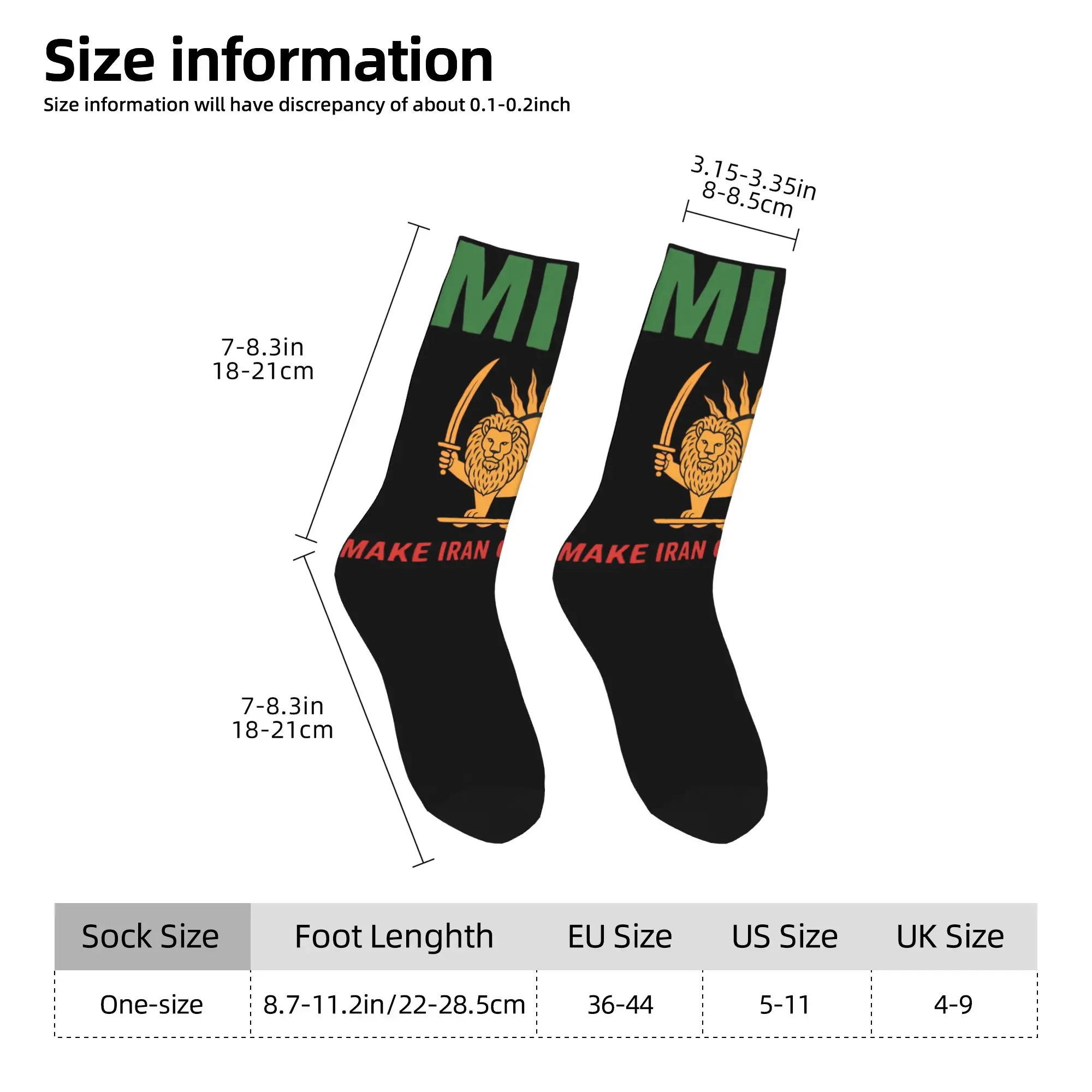 

Couple Socks Make Iran Great Again Emblem Of Iran Miga Stockings Winter Modern Comfortable Socks Graphic Running Anti Skid Socks
