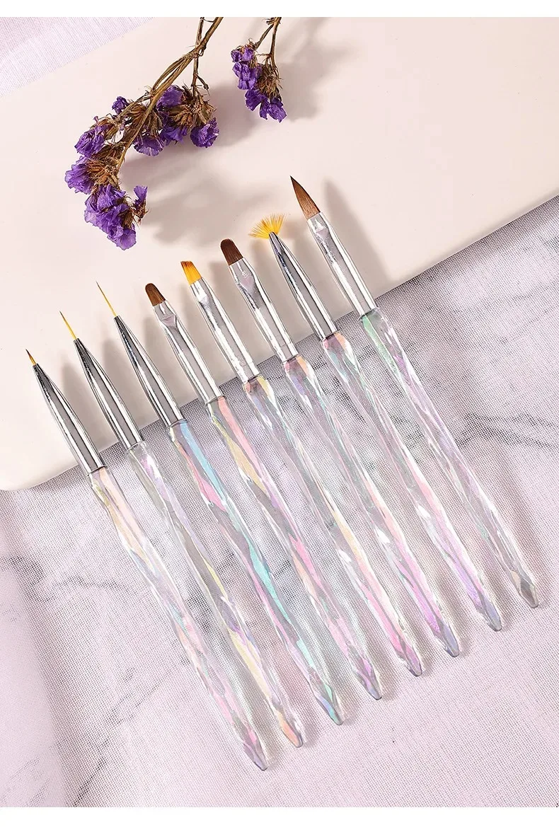 Japanese Style Gel Nail Art Brush Set Professional Detailing Line Painting Ombre Fan Blending Tool Kit nail supplies