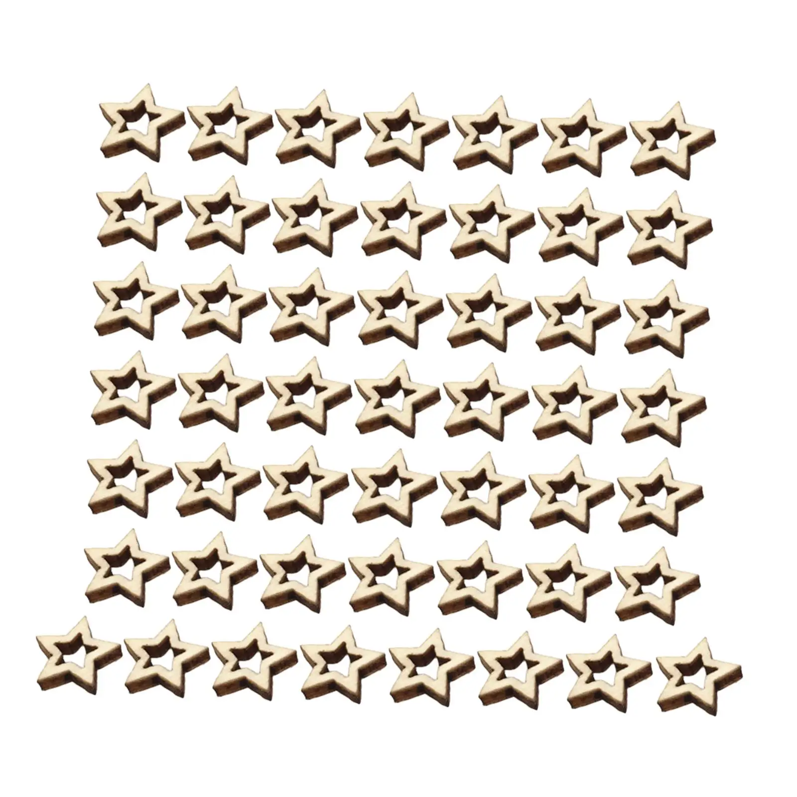 Unfinished Wooden Hollow Stars, Wooden Cutouts, Multifunctional Hoops, Wooden Decorations for Parties And Crafts.