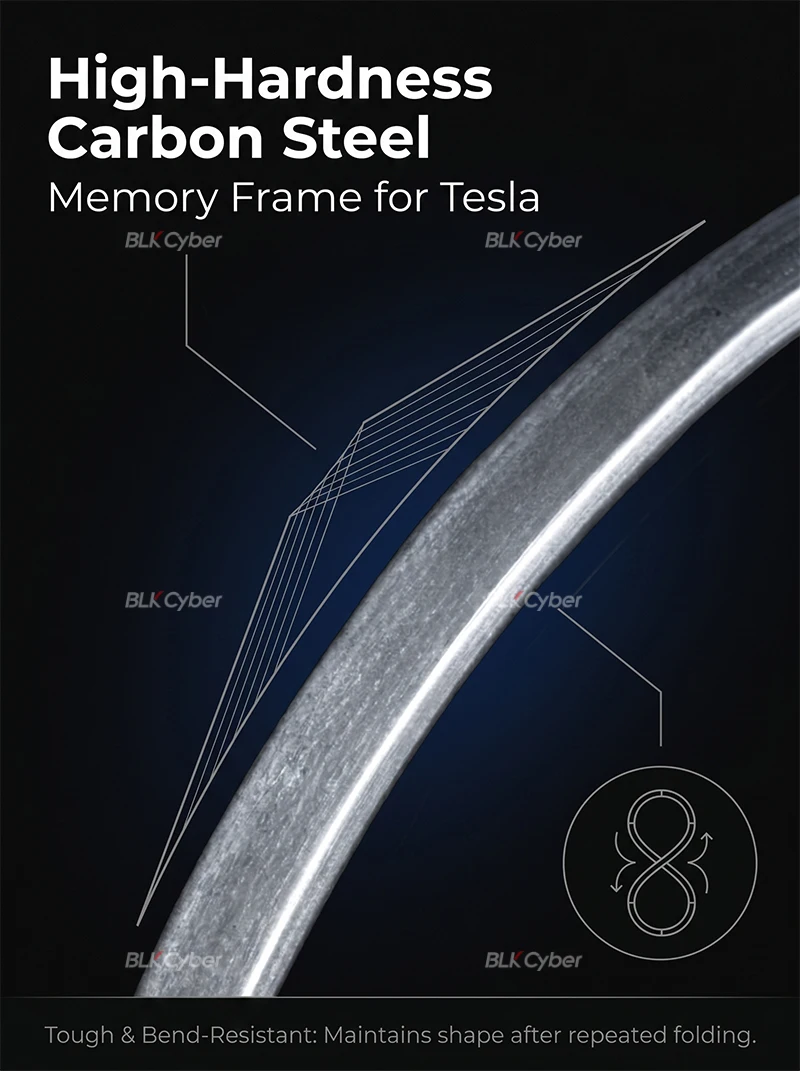 Für Tesla Model 3/Y/YL Highland Juniper Glasdach-Netz-Sonnenschutz, solarbetriebene Abdeckung, lichtdurchlässiger, lichtfilternder Schirm, UV-Wärmereduzierung, Clip-On – Detail 6