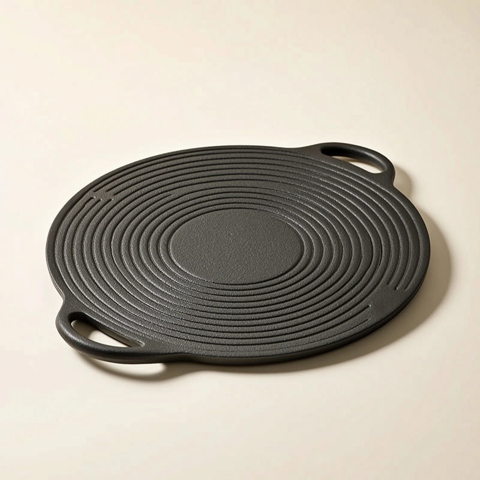 Korean BBQ Grill Pan Induction Compatible Korean Grill Pan Griddle Uncoated Cookware Ridged for Home Cooks, Tabletop Grilling