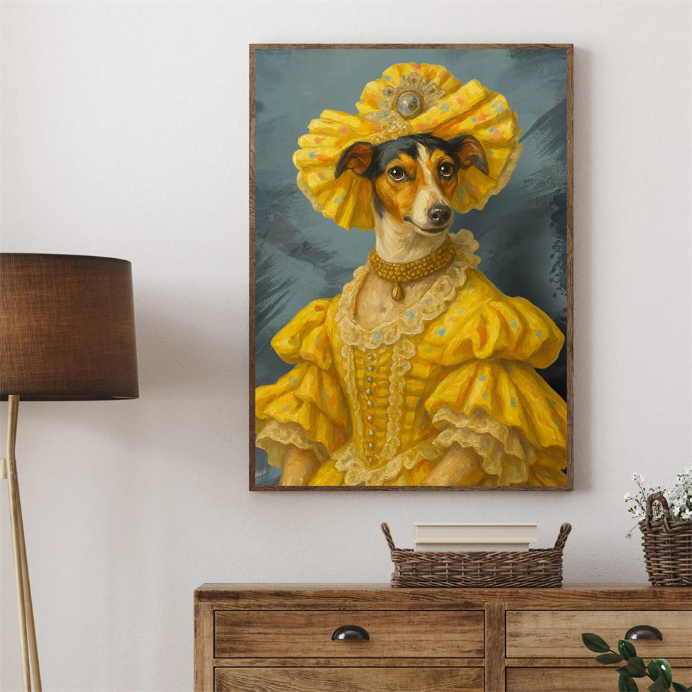  Custom Renaissance Pet Portrait Prints Royal Pet Art Poster Oil Painting Style Pet Art Poster Personalized Cat Portrait Decor