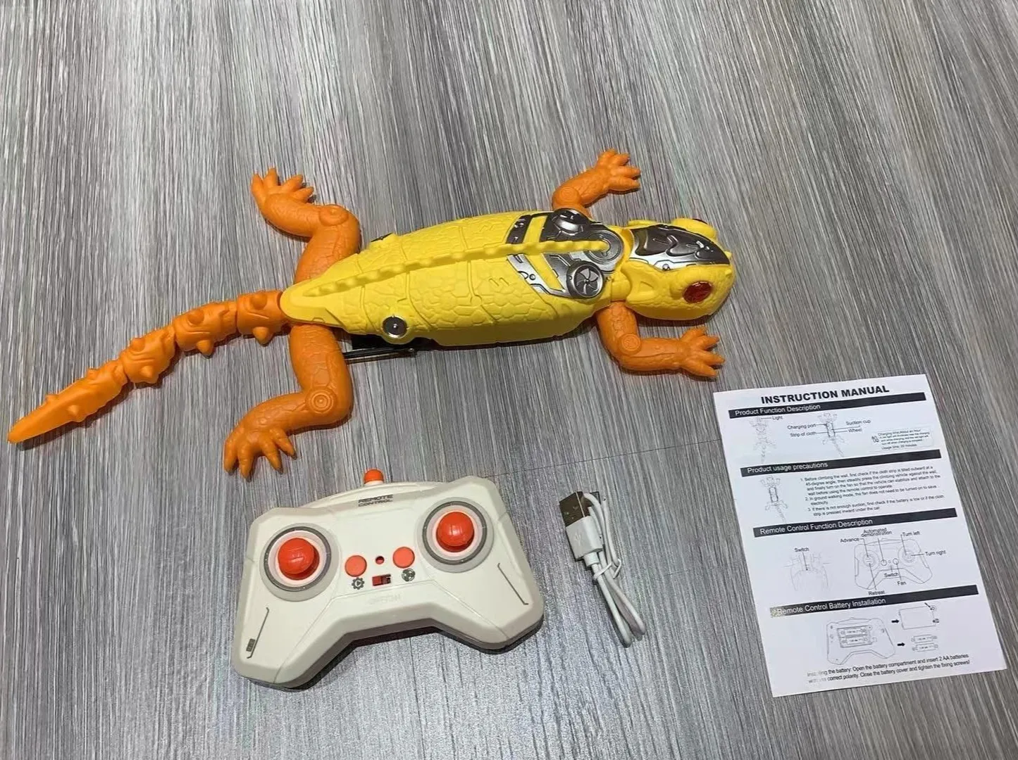 Spider Gecko-Robot de escalada de pared con Control remoto, coche Rc con ojos Led, juguete biónico de Animal, juguete eléctrico de Halloween para chico