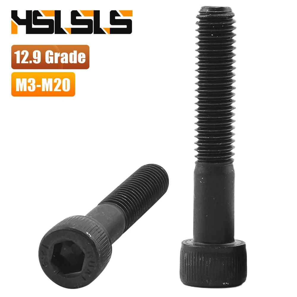 Half Thread Allen Head Cap Screw Bolt M4 M5 M6 M8 M10 12.9 Black Grade Steel Partial Thread Lengthen Hex Socket Head Cap Screw