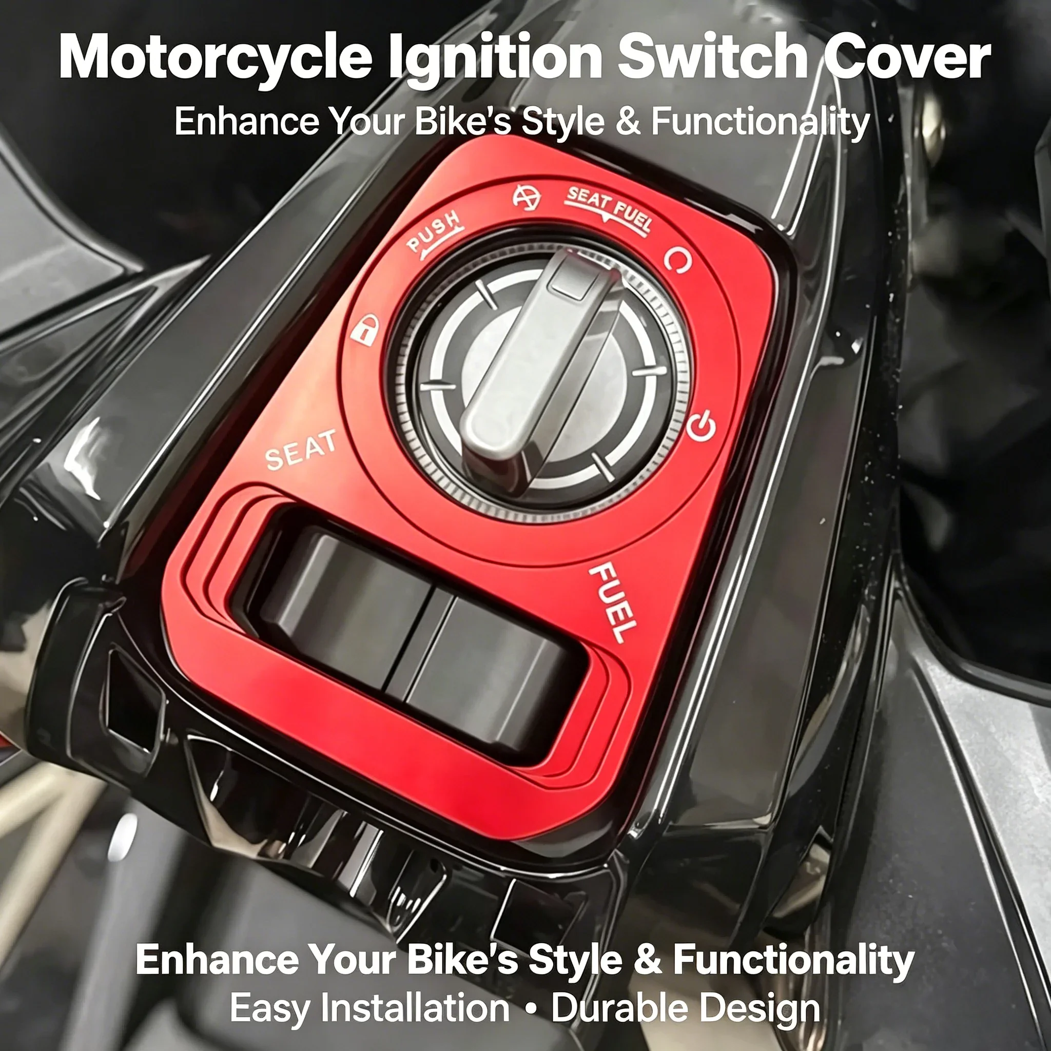 For HONDA ADV350 2022-2025 2024 New Motorcycle Ignition Switch Cover Electric Door Lock Button Cover Protector