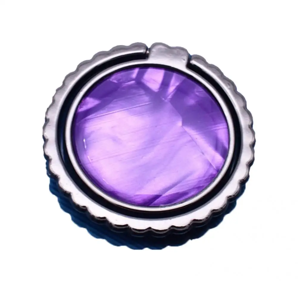 Soporte de agarre para teléfono con diseño de concha, hebilla de anillo para dedo, colorido