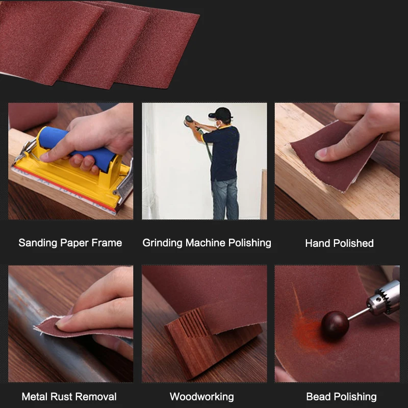 Polishing Sandpaper 60-2000 Mesh Abrasive Paper Grinding Polishing Tools for Furniture Metal Wood Wall Stone Polish