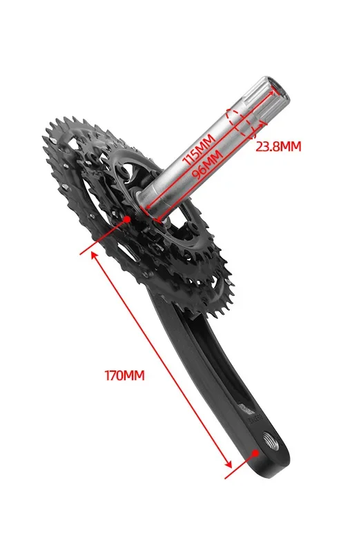 PROWHEEL MPL 104 BCD Crankset 9/10/11 Speed 170mm 3 disc Chainrings 24-32-42T Hollow integrated Crank arms for MTB mountain bike