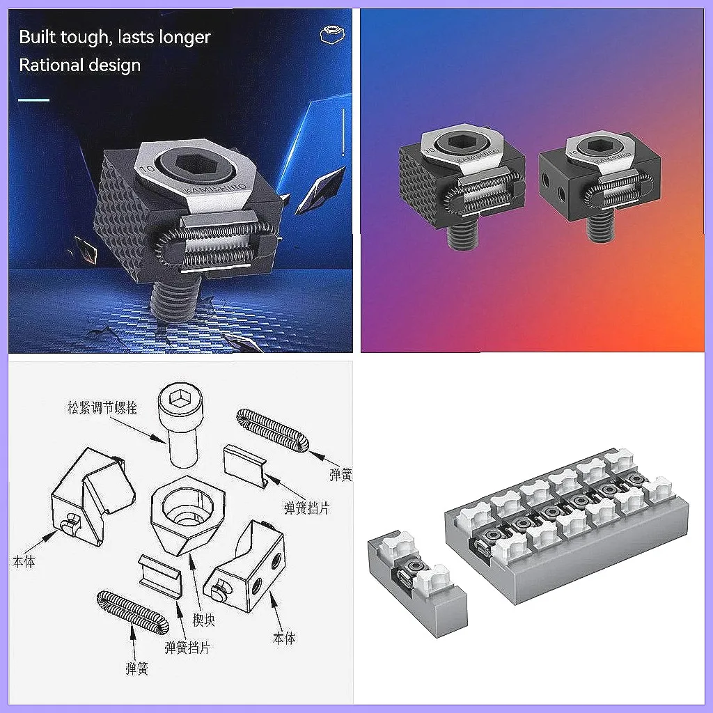 

Прецизионные пневматические клиновые зажимы, модульные одинарные тиски с зубчатыми губками для промышленной обработки на станках с ЧПУ (серия OKC)