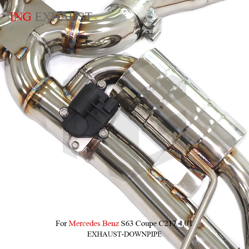 ING SS304 صمام المحرك عن بعد عادم Catback لمرسيدس بنز S63 كوبيه C217 4.0T ملحقات جزء محرك كاتم الصوت #2