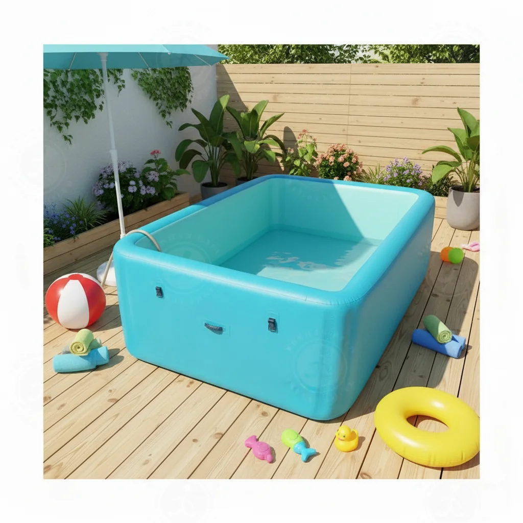 Factory Supply PVC DWF Inflatable Above Ground Pool for Newborn & Adults Foldable Inflatable Swimming Pool Outdoor Backyard Use