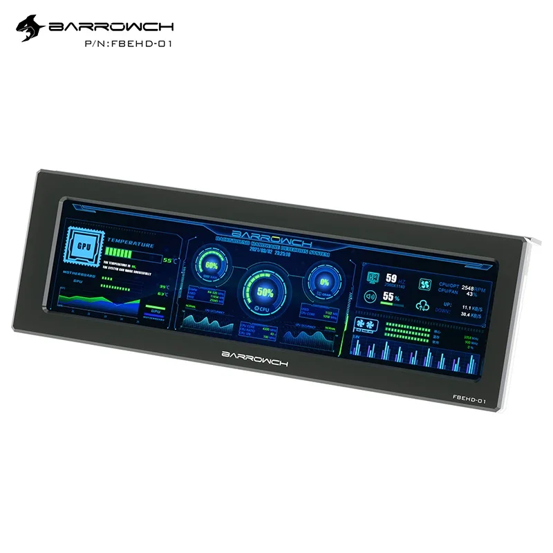 Barrowch external expansion display screen, Multifunction Synchronous Monitoring Black / Silver