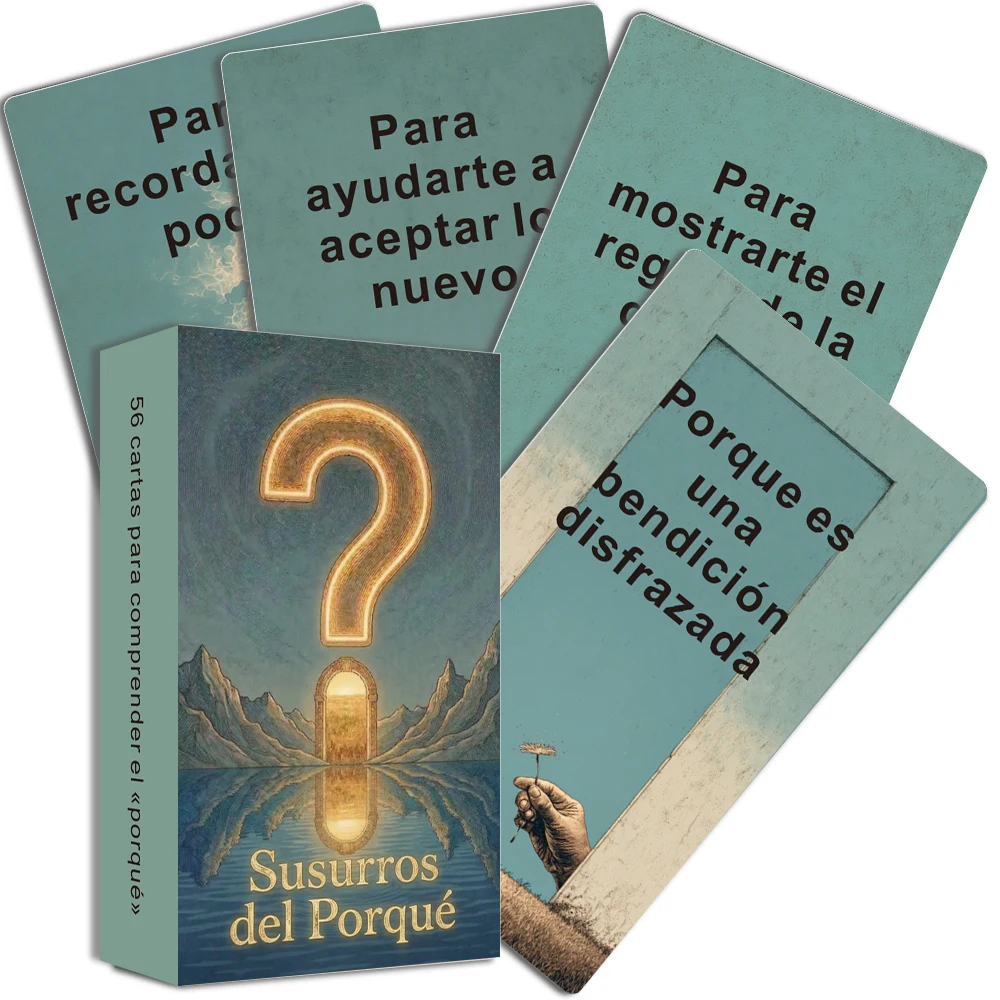 

Spanish Oracle Cards Deck, Whisper of Why, 56 Original Cards, Reading & Exploration, Card Games, Tarot Cards, 12*7cm, 14+