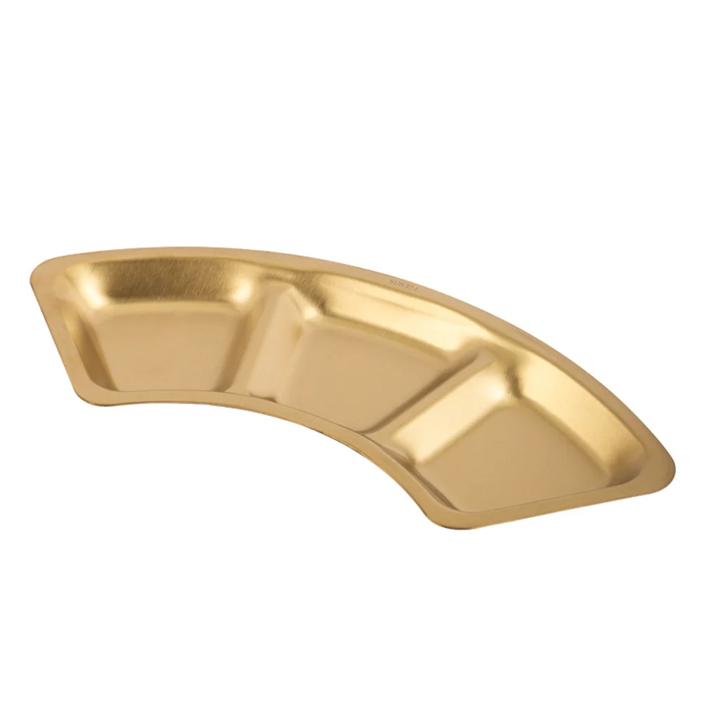 

Stainless Steel 3-Grid Dipping Dish Sauce Seasoning Tray Korean Style Appetizer Plate Hot Pot Tableware Kitchen Supply