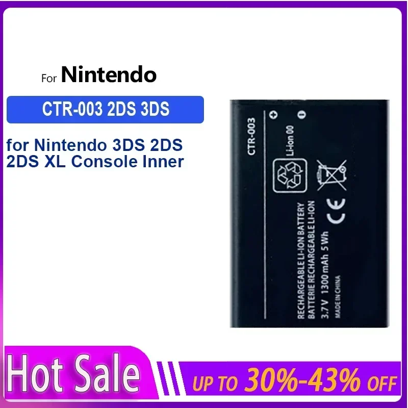 1300mAh Replacement Battery CTR-003 for Nintendo 3DS 2DS XL Console Inner Portable Batteries Warranty + Track Code