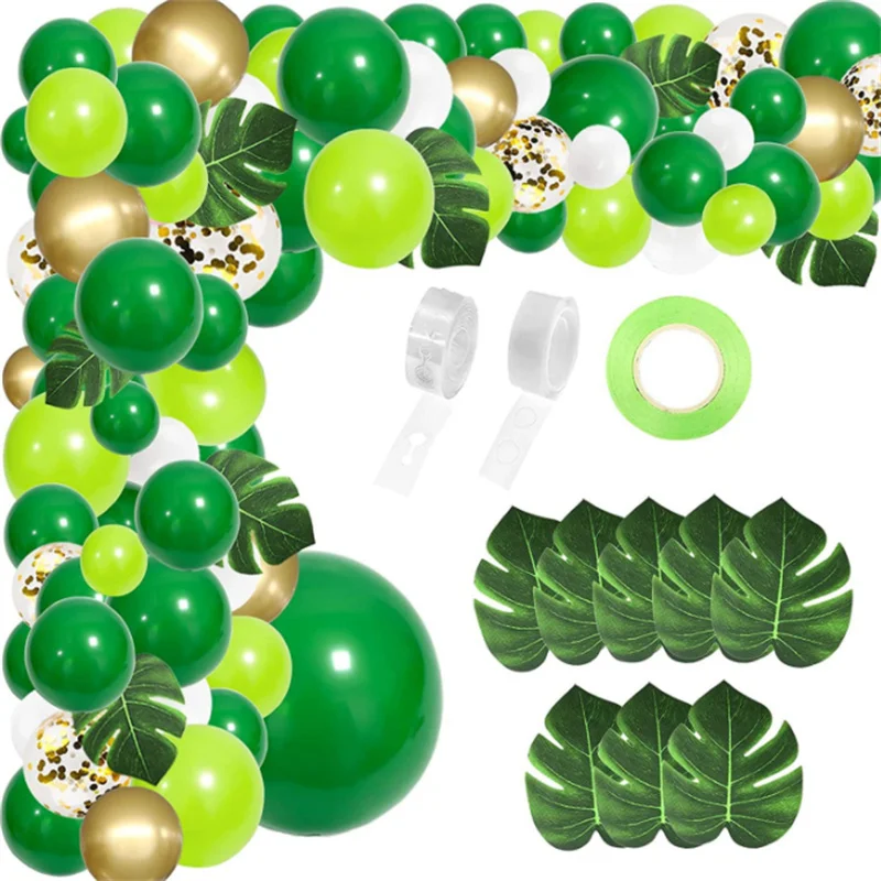 Vintage Green Avocado Balloon Chain Set Birthday Party Wedding Decoration Latex Balloon Green Forest Theme Party Decoration