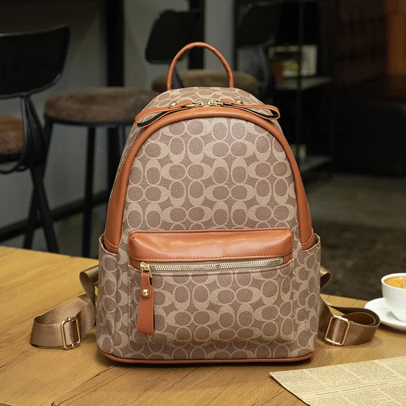 2025 Vintage Floral Laptop Backpack - Spacious Anti-Theft Travel Daypack with Padded Compartment for Commuter