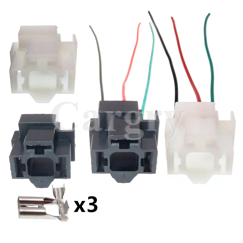 1 Set 3P H4 Lamp Holder Plugs Car Headlights Cable Socket AC Assembly Auto Modification Plug